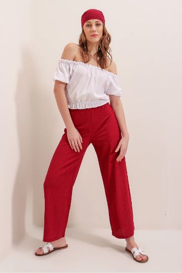 6543 Örme Pantolon - Kırmızı resmi
